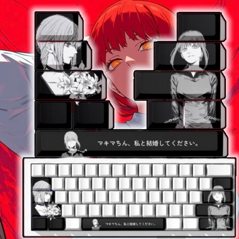 Gaming Accessories Men - Testere Adam Makima Tema Anime Klavye
