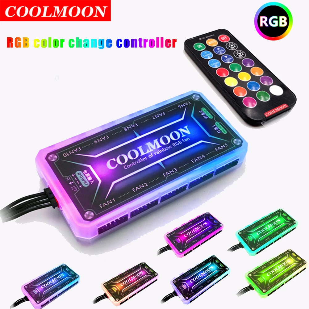 COOLMOON ARGB denetleyici 12V  - Fan Hub Rgb Controller incelemesi ve fiyatı