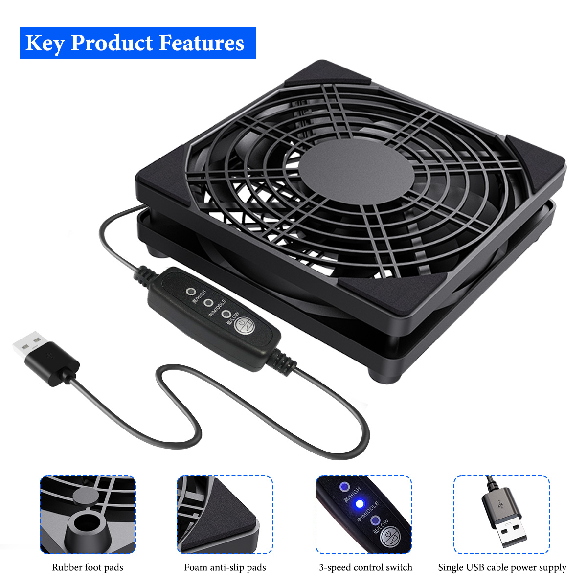 USB Arayüzlü 3 Hızlı Ayarlanab - Fan Hub Rgb Controller incelemesi ve fiyatı